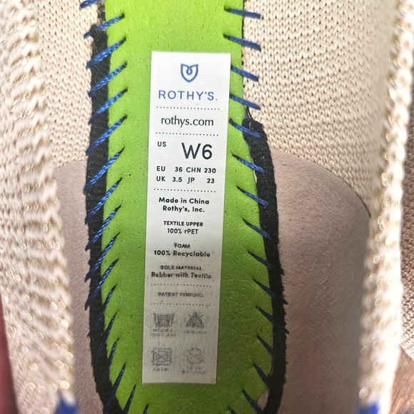 Rothy's The Flat Ballet Gold Slip On Round Toe Size 6 - Picture 6 of 9